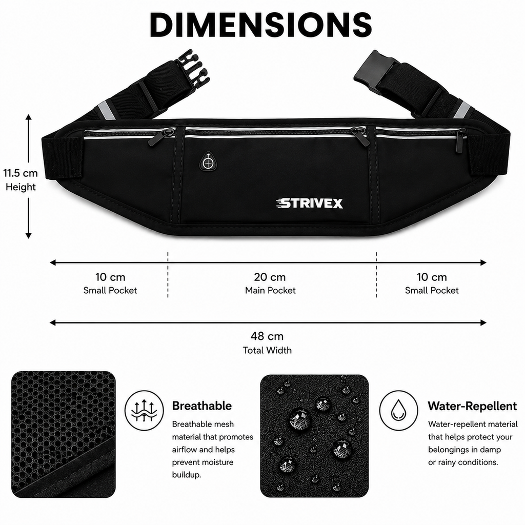 Waist bag Running Move - Black