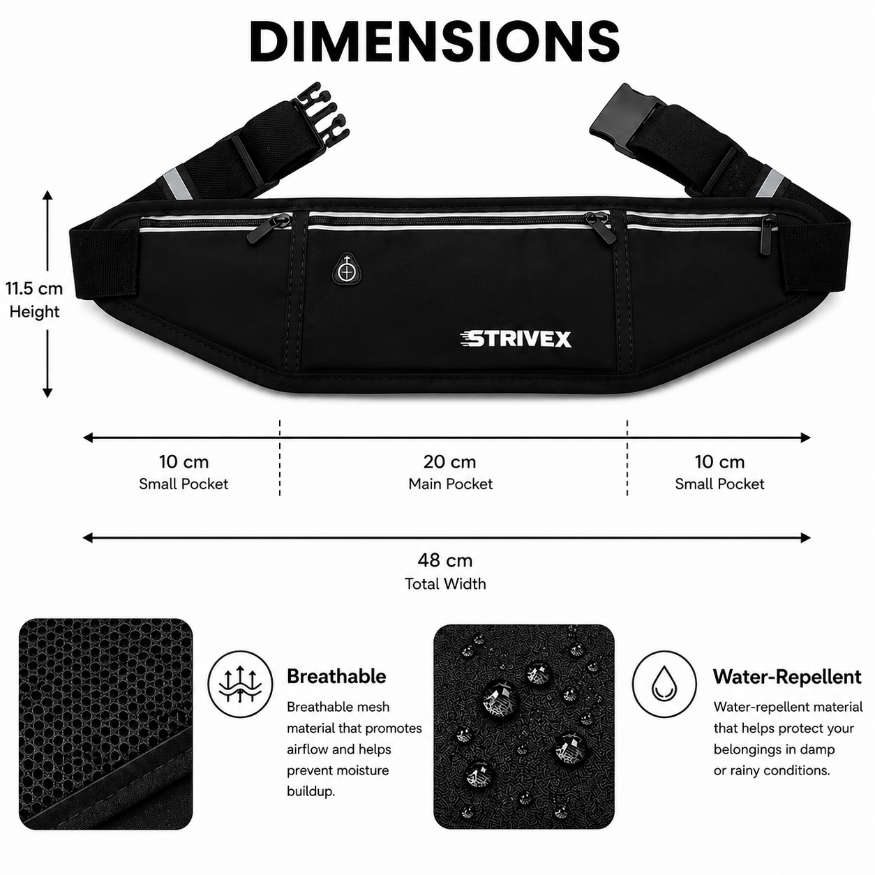 Waist bag Running Move - Black